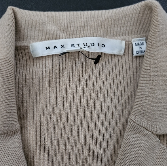 NWT - Max Studio Silk Blend Tan Jersey - Size XL - Picture 6 of 8